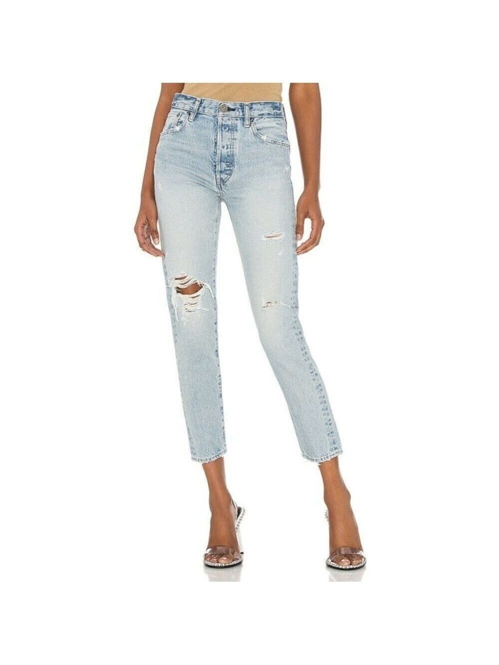 Nwt Moussy | Melvin High Waist Tapered in Light Blue
